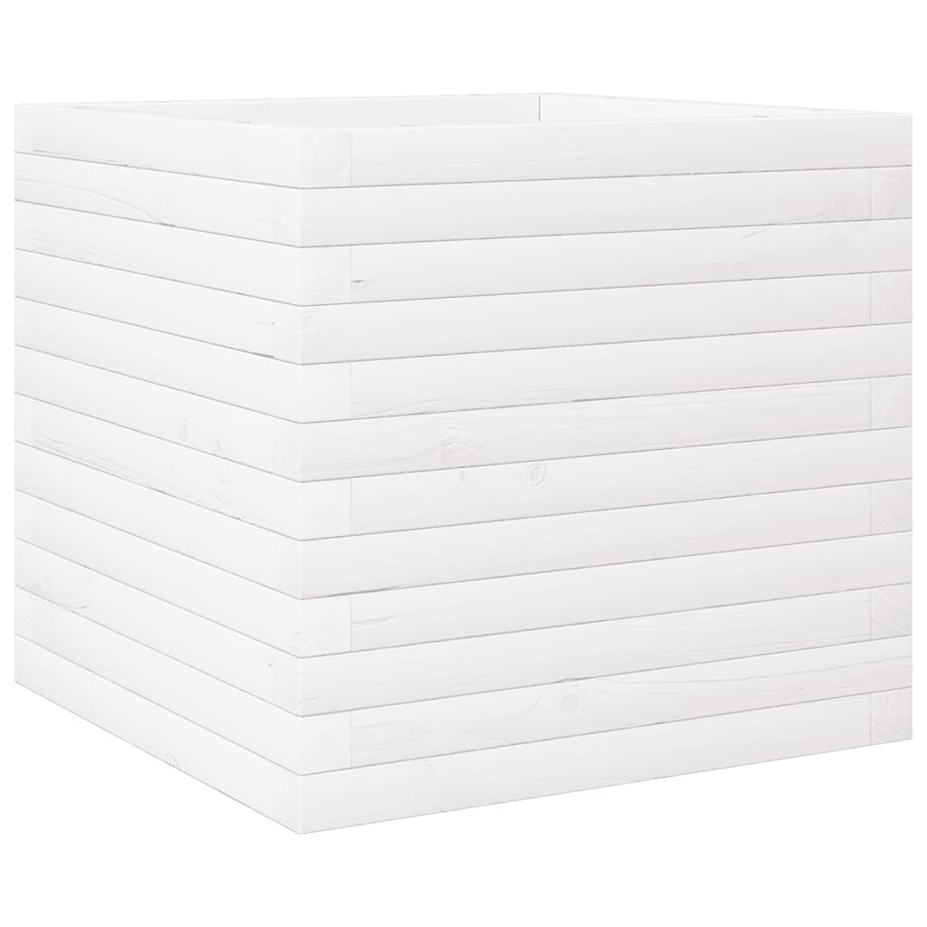 Sodo lovelis, baltas, 50x50x46cm, pušies medienos masyvas Sodo lovelis, baltas, 50x50x46cm, pušies medienos masyvas - Image 7