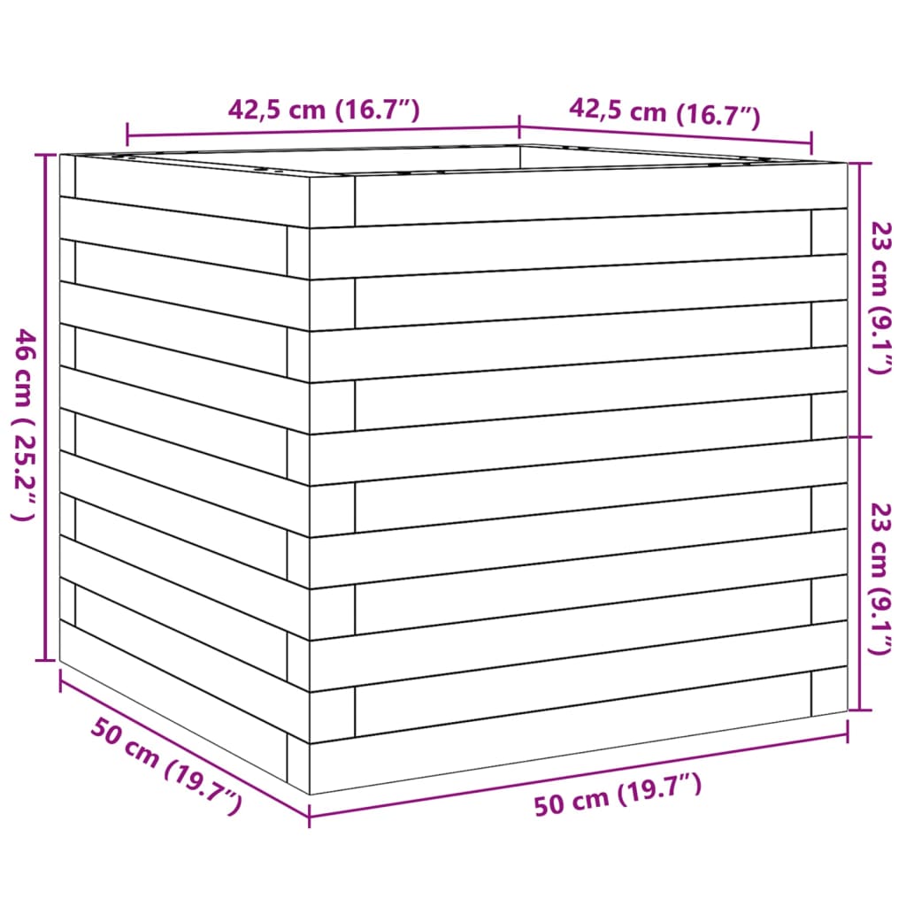Sodo lovelis, baltas, 50x50x46cm, pušies medienos masyvas Sodo lovelis, baltas, 50x50x46cm, pušies medienos masyvas