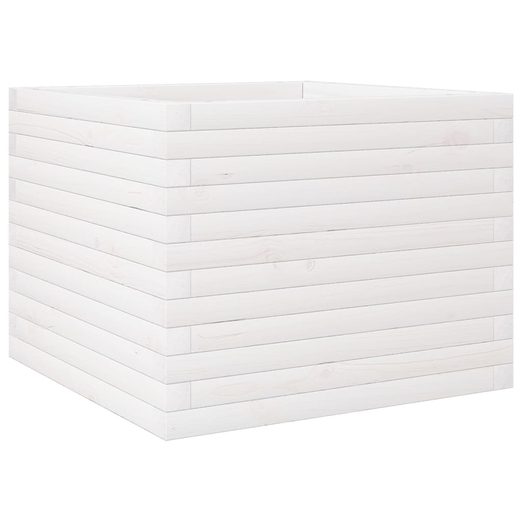 Sodo lovelis, baltas, 60x60x46cm, pušies medienos masyvas Sodo lovelis, baltas, 60x60x46cm, pušies medienos masyvas - Image 7