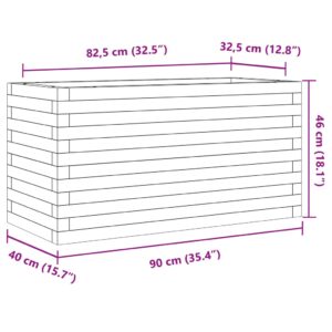 Sodo lovelis, 90x40x46cm, impregnuota pušies mediena
