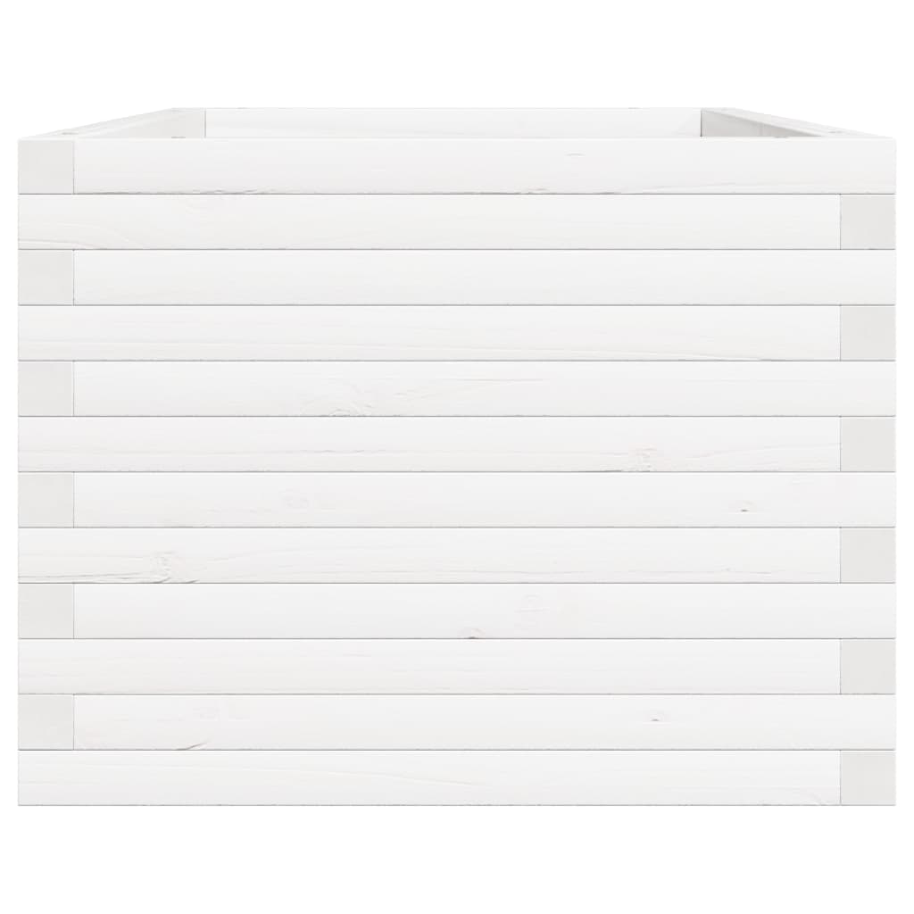 Sodo lovelis, baltas, 90x60x46cm, pušies medienos masyvas Sodo lovelis, baltas, 90x60x46cm, pušies medienos masyvas - Image 6