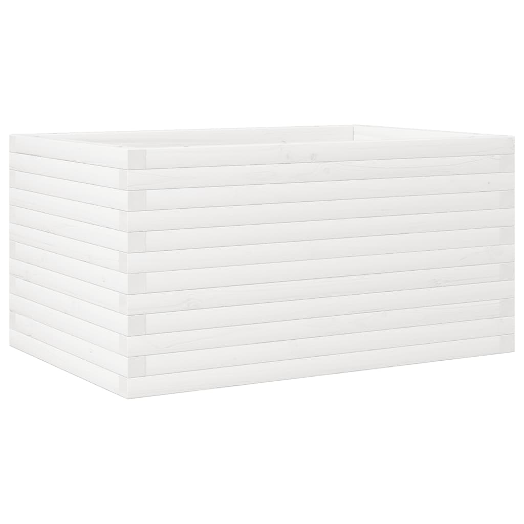 Sodo lovelis, baltas, 90x60x46cm, pušies medienos masyvas Sodo lovelis, baltas, 90x60x46cm, pušies medienos masyvas - Image 7