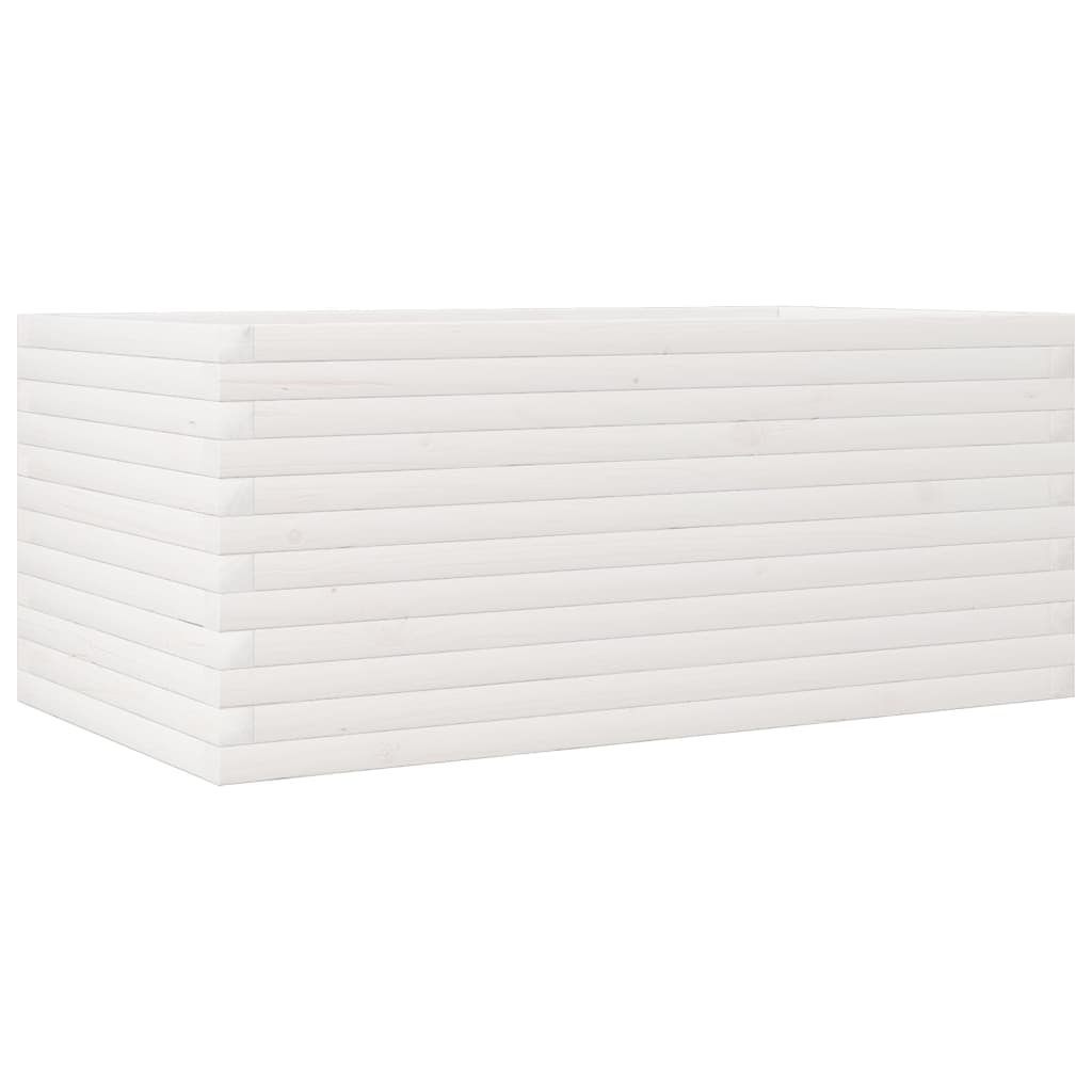Sodo lovelis, baltas, 110x60x46cm, pušies medienos masyvas Sodo lovelis, baltas, 110x60x46cm, pušies medienos masyvas - Image 7