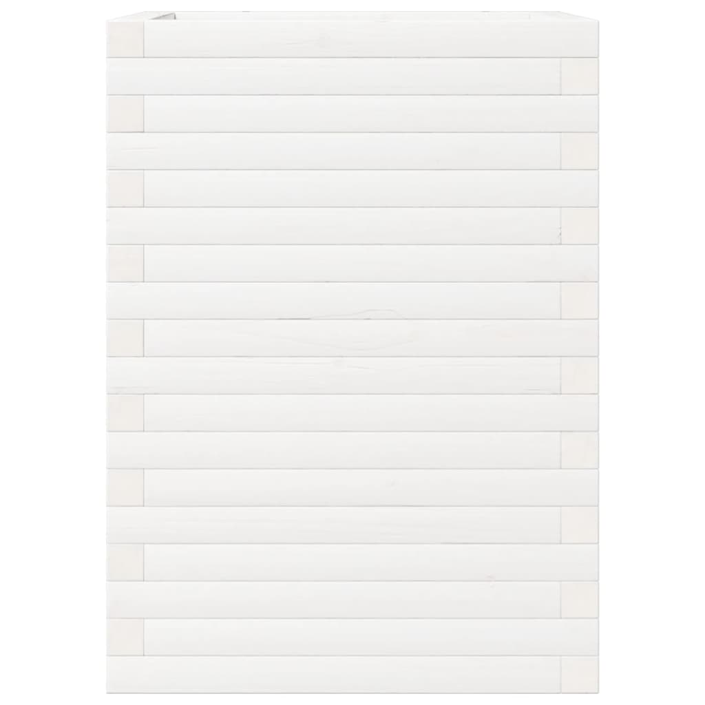 Sodo lovelis, baltas, 50x50x68,5cm, pušies medienos masyvas Sodo lovelis, baltas, 50x50x68,5cm, pušies medienos masyvas - Image 6