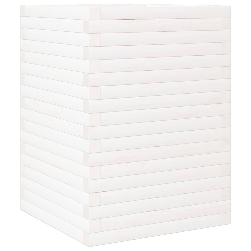 Sodo lovelis, baltas, 50x50x68,5cm, pušies medienos masyvas Sodo lovelis, baltas, 50x50x68,5cm, pušies medienos masyvas - Image 7