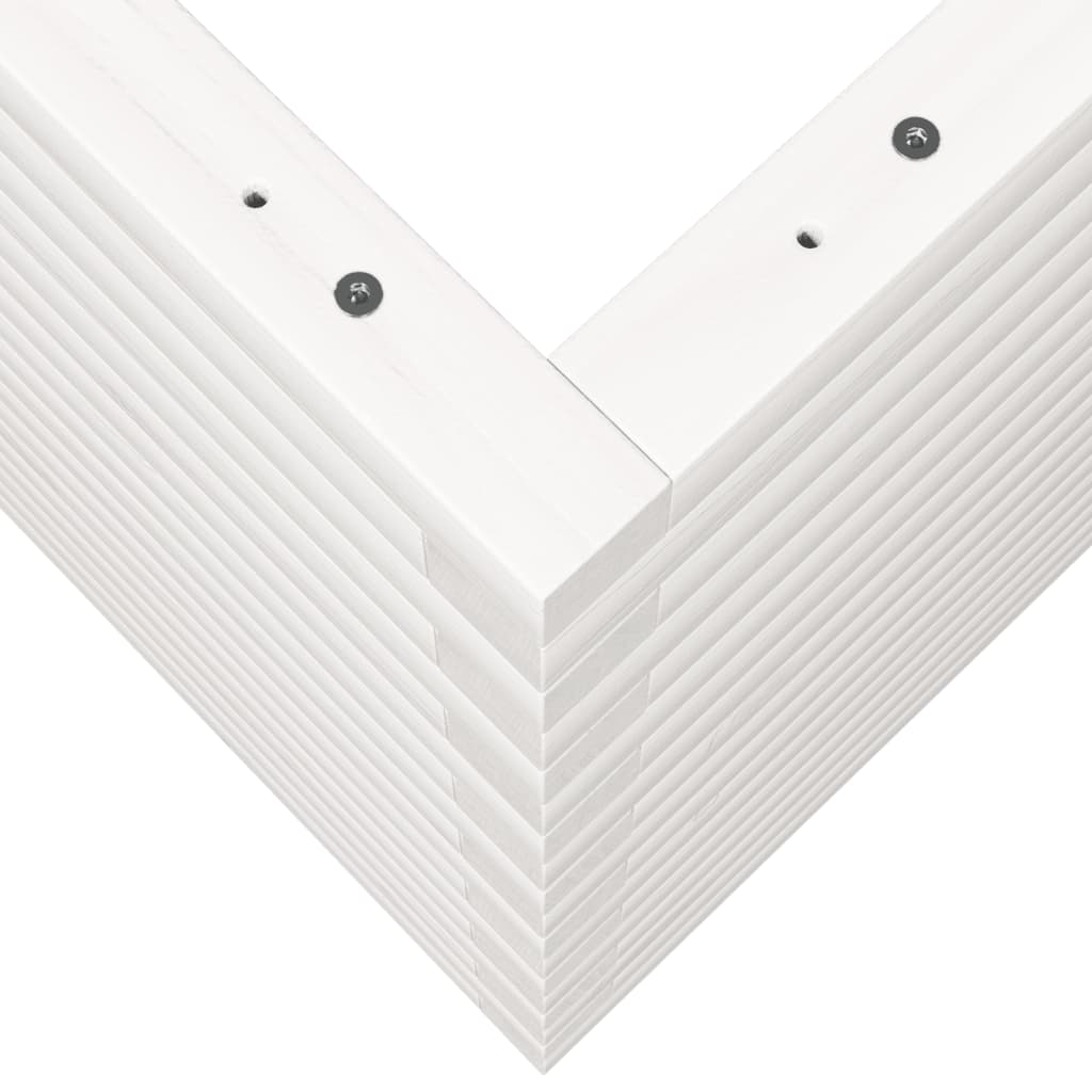 Sodo lovelis, baltas, 50x50x68,5cm, pušies medienos masyvas Sodo lovelis, baltas, 50x50x68,5cm, pušies medienos masyvas - Image 8