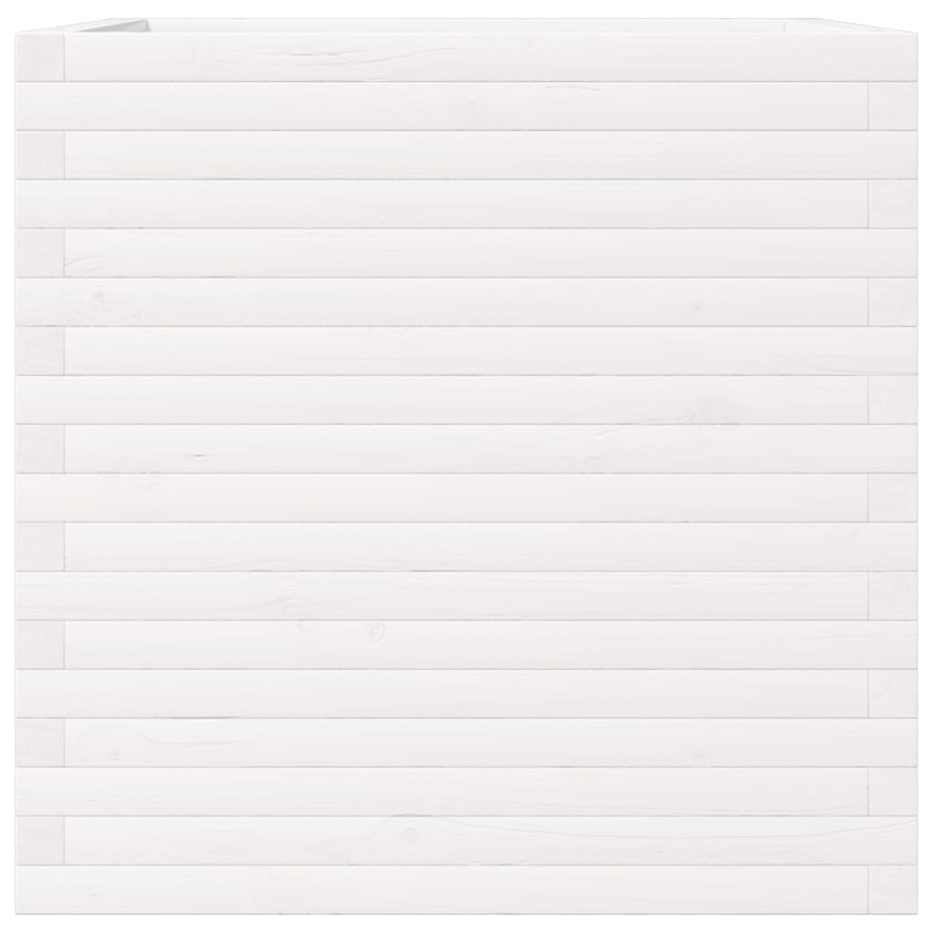 Sodo lovelis, baltas, 70x70x68,5cm, pušies medienos masyvas Sodo lovelis, baltas, 70x70x68,5cm, pušies medienos masyvas - Image 5