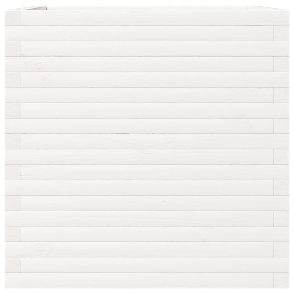 Sodo lovelis, baltas, 70x70x68,5cm, pušies medienos masyvas Sodo lovelis, baltas, 70x70x68,5cm, pušies medienos masyvas - Image 6