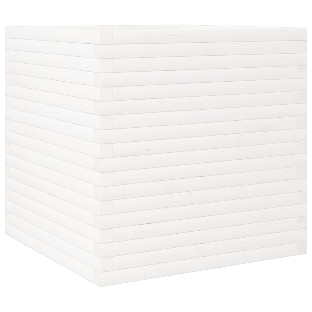 Sodo lovelis, baltas, 70x70x68,5cm, pušies medienos masyvas Sodo lovelis, baltas, 70x70x68,5cm, pušies medienos masyvas - Image 7