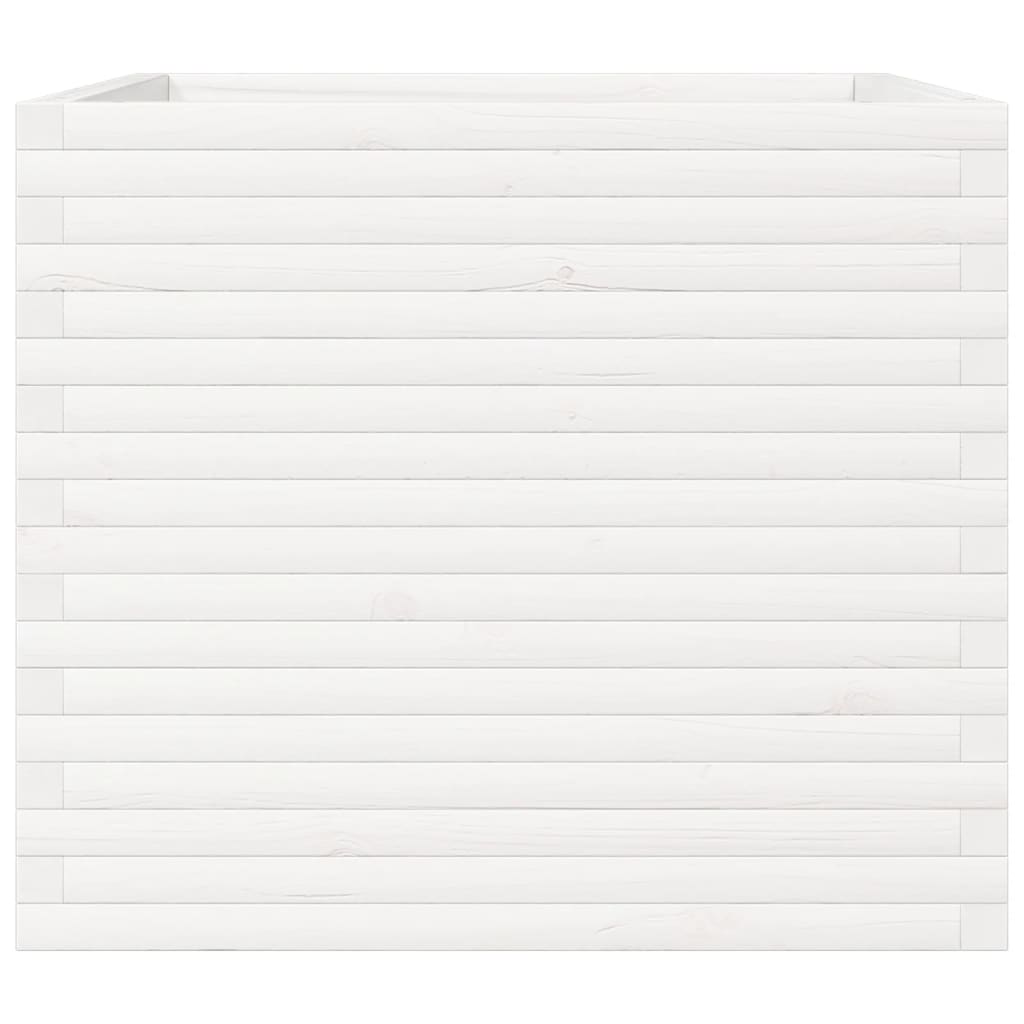 Sodo lovelis, baltas, 80x80x68,5cm, pušies medienos masyvas Sodo lovelis, baltas, 80x80x68,5cm, pušies medienos masyvas - Image 5