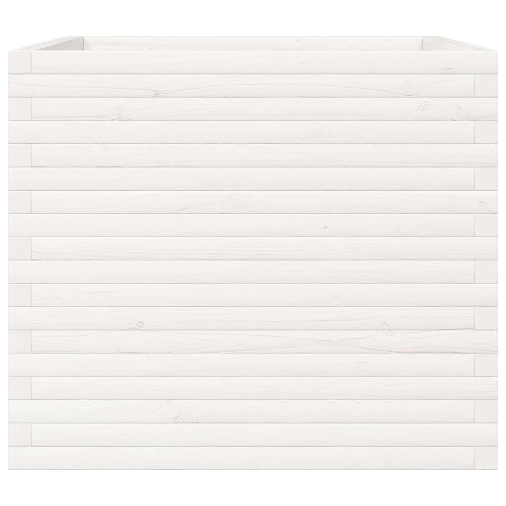 Sodo lovelis, baltas, 80x80x68,5cm, pušies medienos masyvas Sodo lovelis, baltas, 80x80x68,5cm, pušies medienos masyvas - Image 6