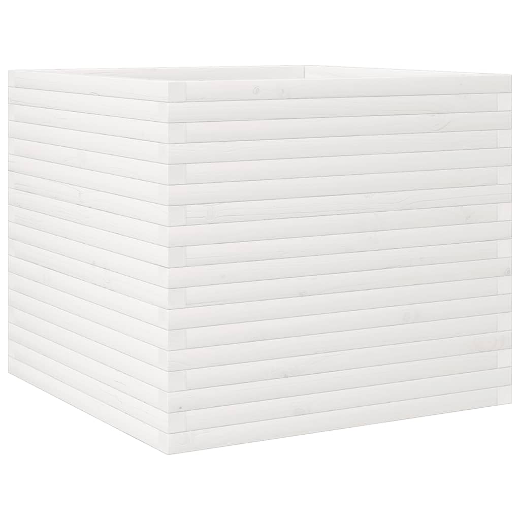 Sodo lovelis, baltas, 80x80x68,5cm, pušies medienos masyvas Sodo lovelis, baltas, 80x80x68,5cm, pušies medienos masyvas - Image 7