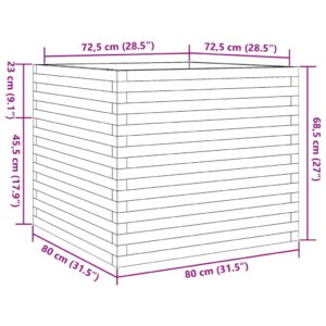 Sodo lovelis, 80x80x68,5cm, douglas eglės medienos masyvas