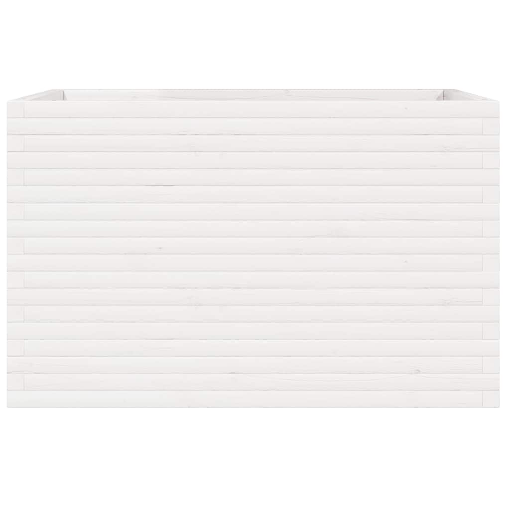 Sodo lovelis, baltas, 110x60x68,5cm, pušies medienos masyvas Sodo lovelis, baltas, 110x60x68,5cm, pušies medienos masyvas - Image 5