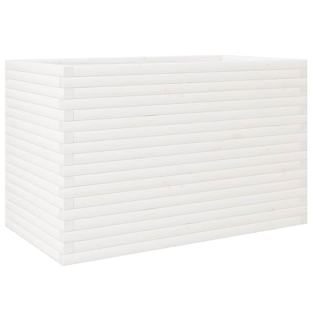 Sodo lovelis, baltas, 110x60x68,5cm, pušies medienos masyvas Sodo lovelis, baltas, 110x60x68,5cm, pušies medienos masyvas - Image 7