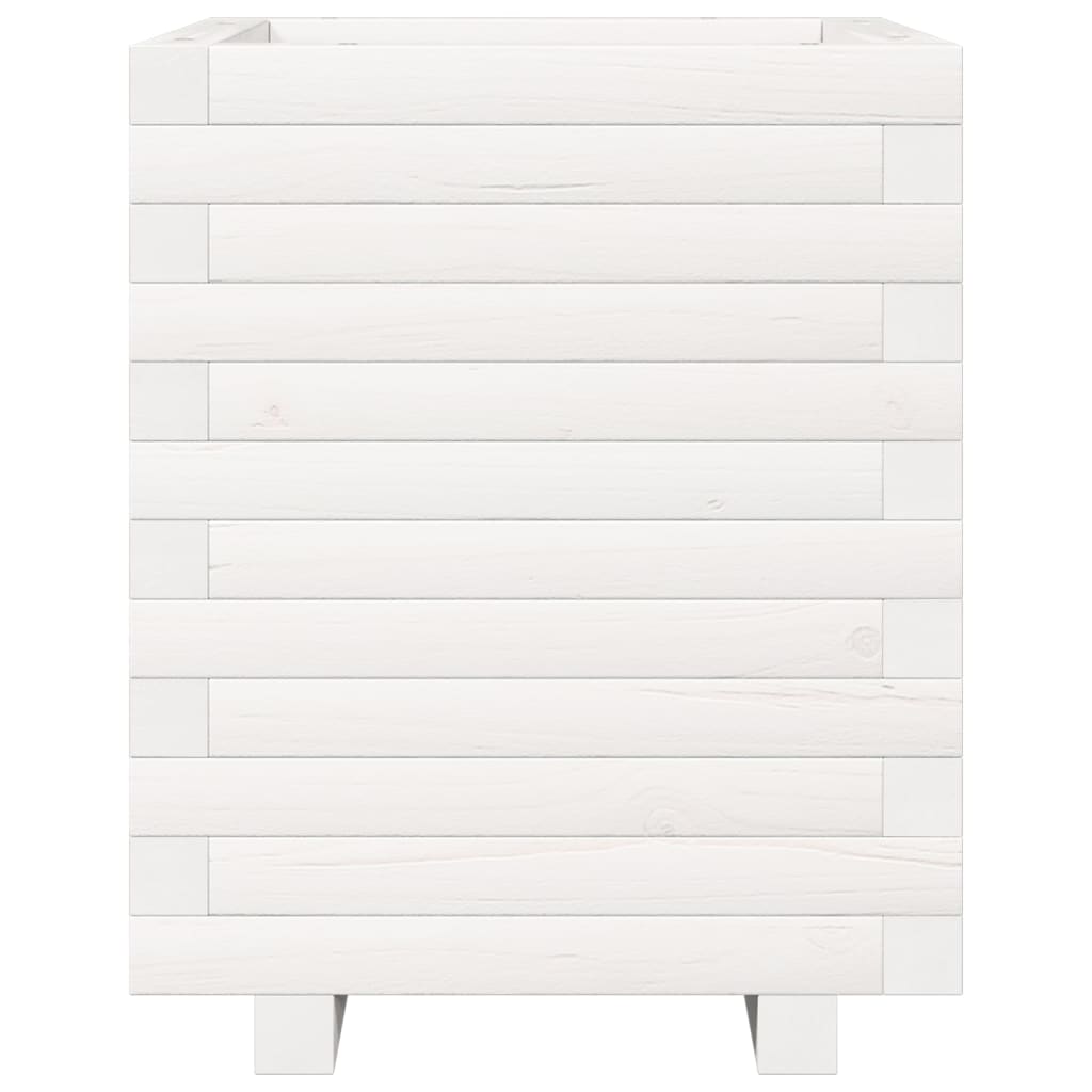 Sodo lovelis, baltas, 40x40x49,5cm, pušies medienos masyvas Sodo lovelis, baltas, 40x40x49,5cm, pušies medienos masyvas - Image 5