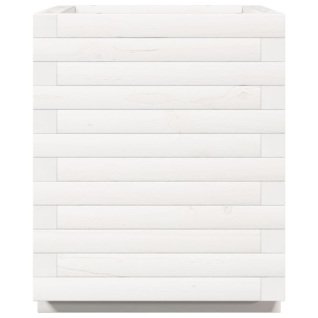 Sodo lovelis, baltas, 40x40x49,5cm, pušies medienos masyvas Sodo lovelis, baltas, 40x40x49,5cm, pušies medienos masyvas - Image 6