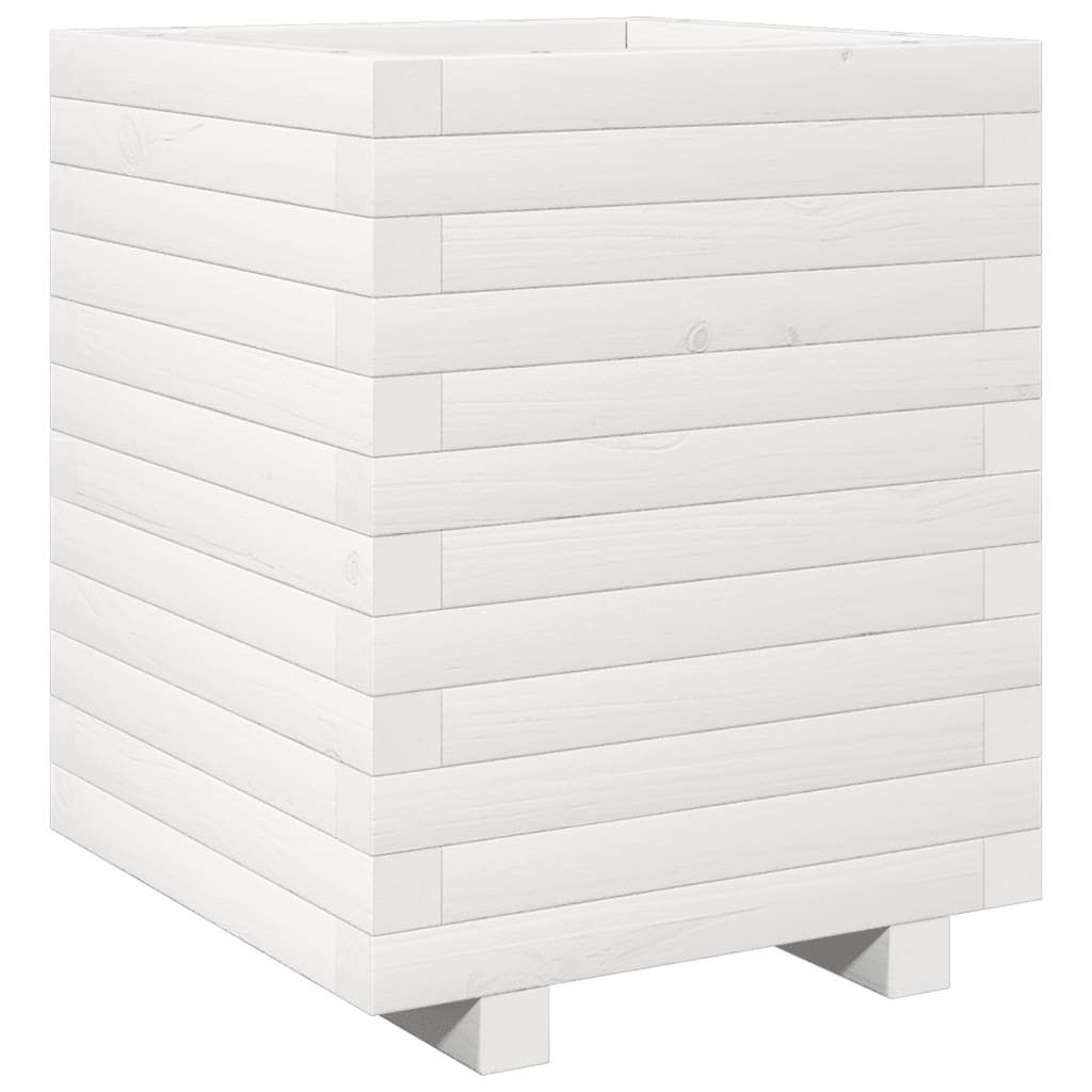 Sodo lovelis, baltas, 40x40x49,5cm, pušies medienos masyvas Sodo lovelis, baltas, 40x40x49,5cm, pušies medienos masyvas - Image 7