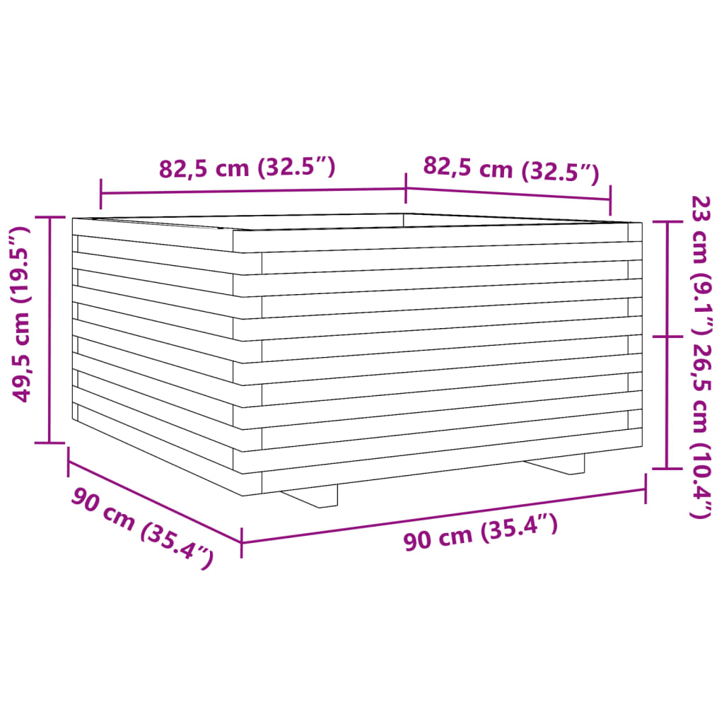 Sodo lovelis, vaško rudas, 90x90x49,5cm, pušies masyvas Sodo lovelis, vaško rudas, 90x90x49,5cm, pušies masyvas