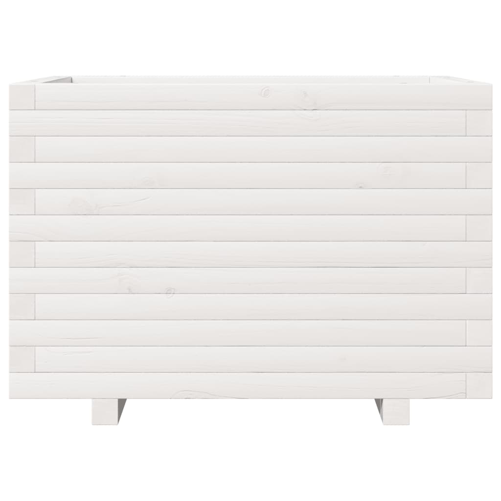 Sodo lovelis, baltas, 70x40x49,5cm, pušies medienos masyvas Sodo lovelis, baltas, 70x40x49,5cm, pušies medienos masyvas - Image 5