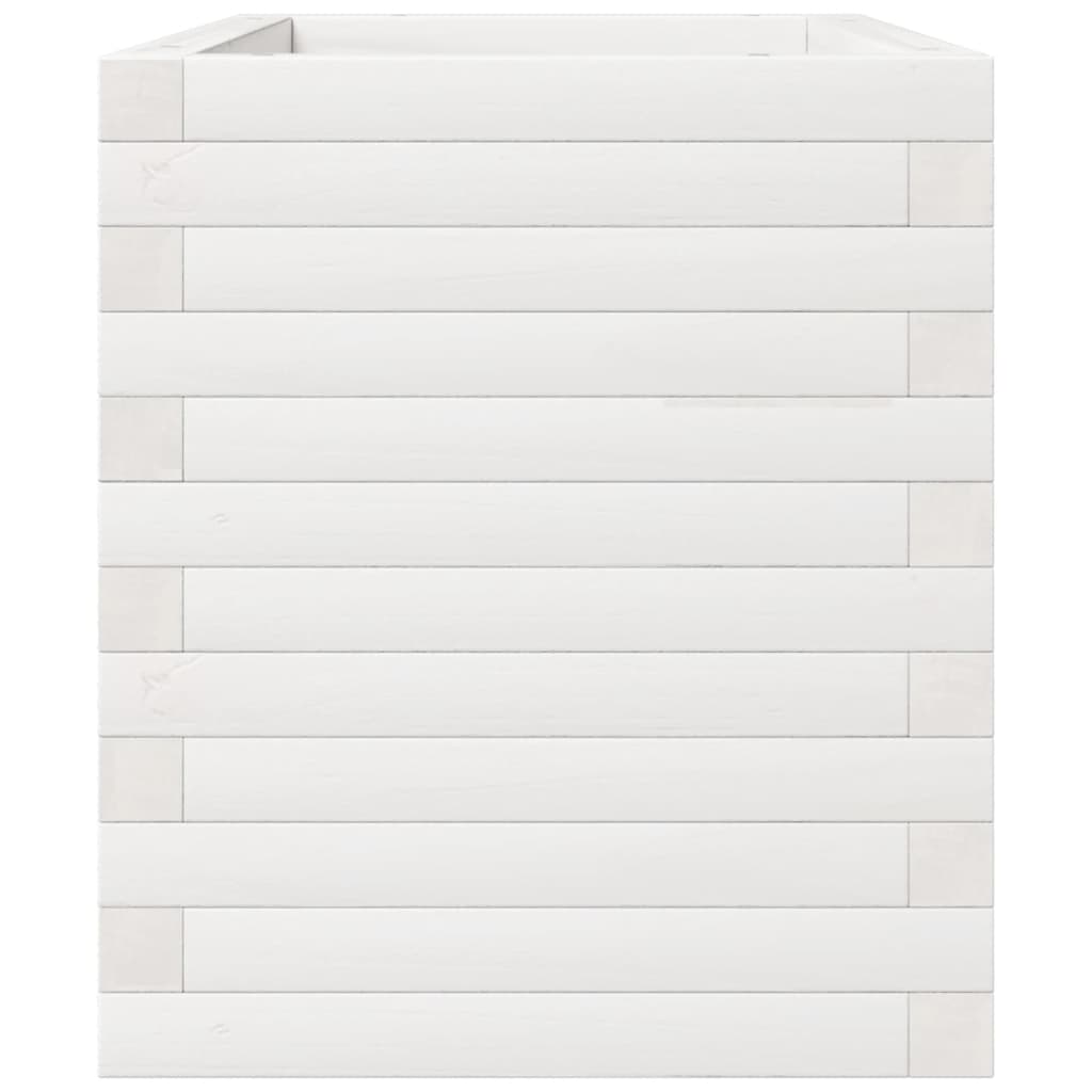 Sodo lovelis, baltas, 70x40x49,5cm, pušies medienos masyvas Sodo lovelis, baltas, 70x40x49,5cm, pušies medienos masyvas - Image 6