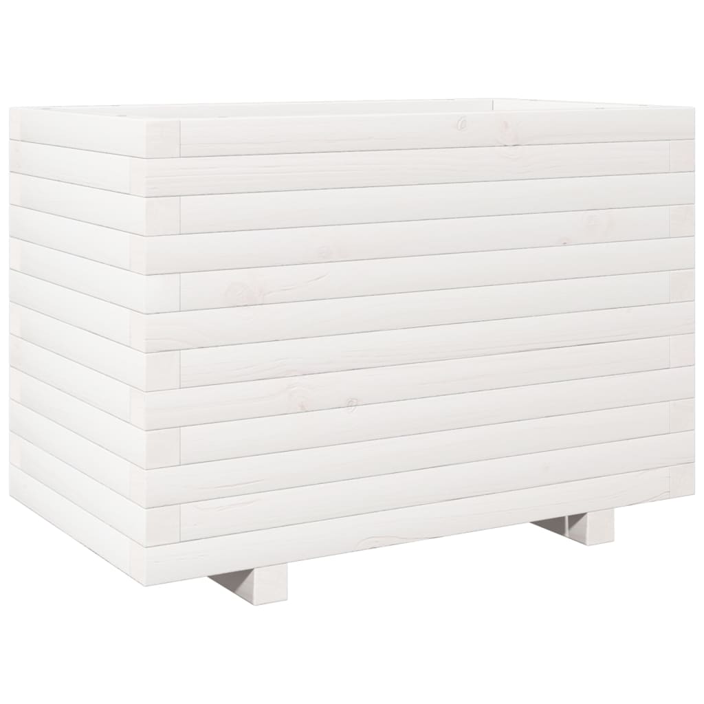 Sodo lovelis, baltas, 70x40x49,5cm, pušies medienos masyvas Sodo lovelis, baltas, 70x40x49,5cm, pušies medienos masyvas - Image 7