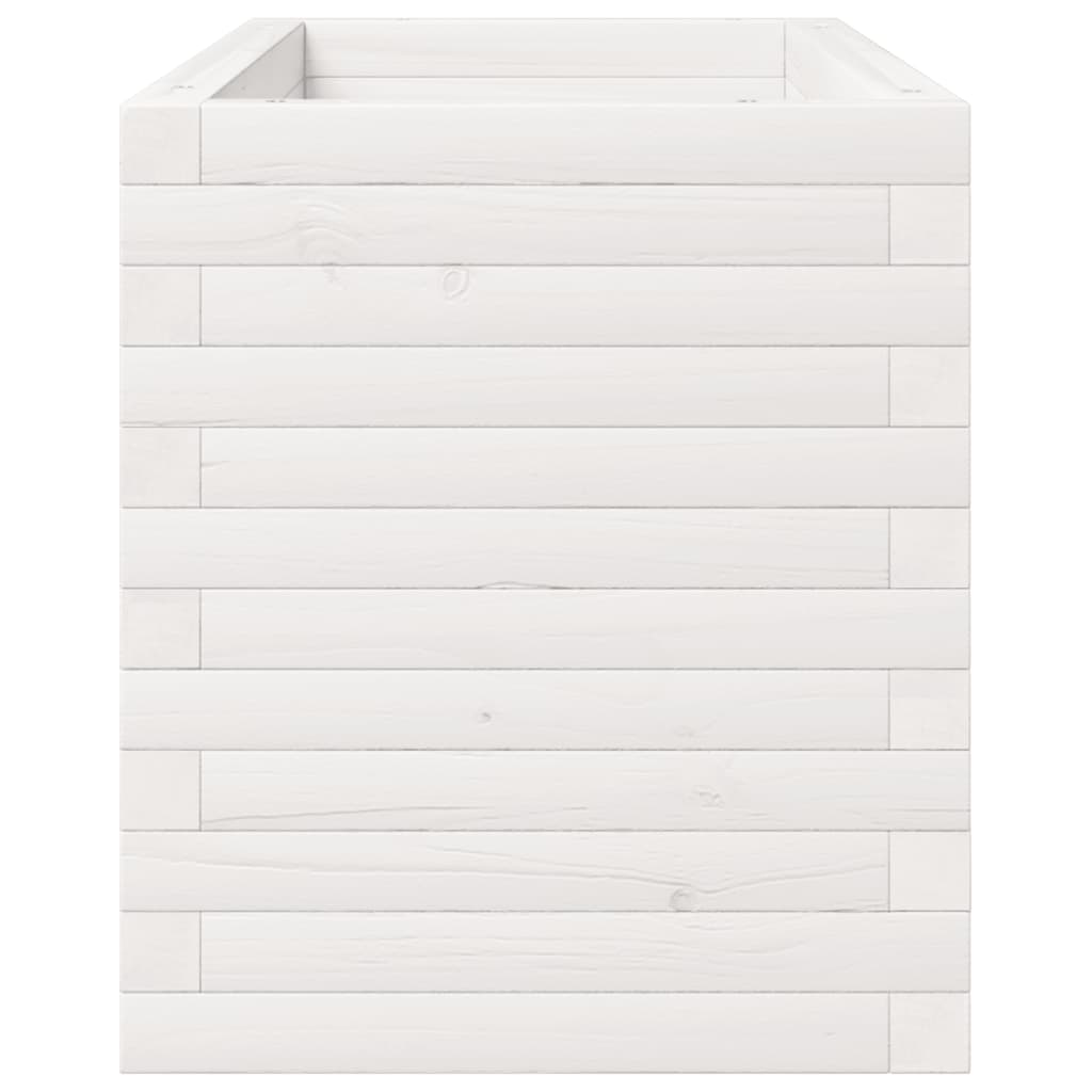 Sodo lovelis, baltas, 90x40x49,5cm, pušies medienos masyvas Sodo lovelis, baltas, 90x40x49,5cm, pušies medienos masyvas - Image 6