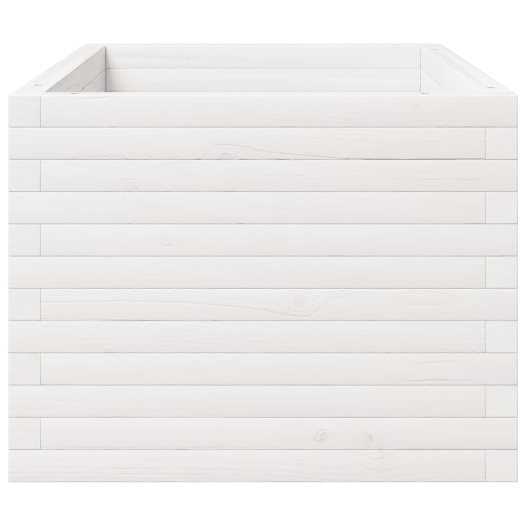 Sodo lovelis, baltas, 90x60x49,5cm, pušies medienos masyvas Sodo lovelis, baltas, 90x60x49,5cm, pušies medienos masyvas - Image 6