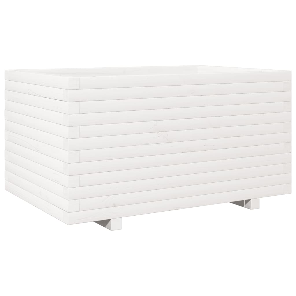 Sodo lovelis, baltas, 90x60x49,5cm, pušies medienos masyvas Sodo lovelis, baltas, 90x60x49,5cm, pušies medienos masyvas - Image 7