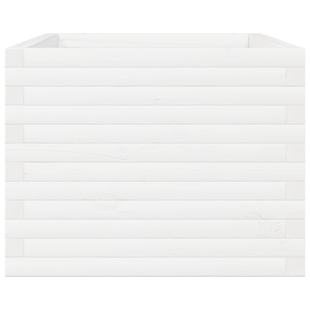 Sodo lovelis, baltas, 110x60x49,5cm, pušies medienos masyvas Sodo lovelis, baltas, 110x60x49,5cm, pušies medienos masyvas - Image 6