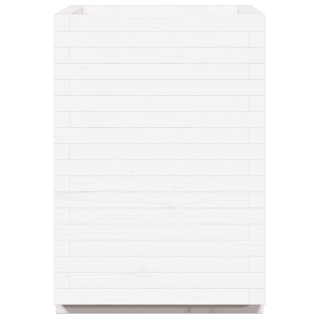 Sodo lovelis, baltas, 50x50x72,5cm, pušies medienos masyvas Sodo lovelis, baltas, 50x50x72,5cm, pušies medienos masyvas - Image 6