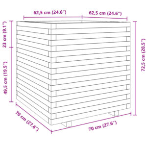 Sodo lovelis, 70x70x72,5cm, douglas eglės medienos masyvas