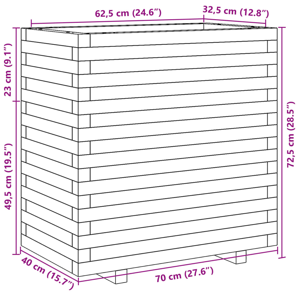 Sodo lovelis, baltas, 70x40x72,5cm, pušies medienos masyvas Sodo lovelis, baltas, 70x40x72,5cm, pušies medienos masyvas