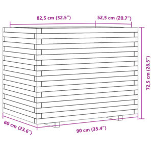 Sodo lovelis, 90x60x72,5cm, impregnuota pušies mediena
