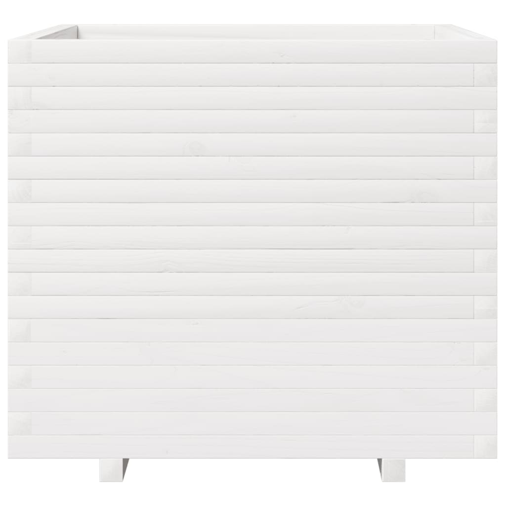 Sodo lovelis, baltas, 80x80x72cm, pušies medienos masyvas Sodo lovelis, baltas, 80x80x72cm, pušies medienos masyvas - Image 5