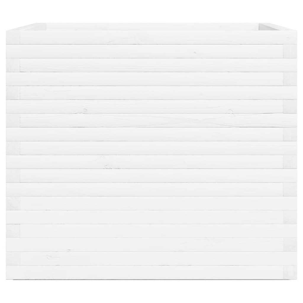 Sodo lovelis, baltas, 80x80x72cm, pušies medienos masyvas Sodo lovelis, baltas, 80x80x72cm, pušies medienos masyvas - Image 6