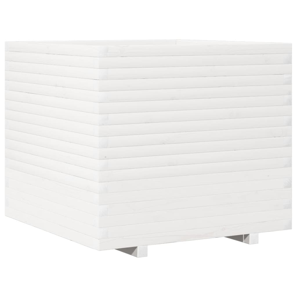 Sodo lovelis, baltas, 80x80x72cm, pušies medienos masyvas Sodo lovelis, baltas, 80x80x72cm, pušies medienos masyvas - Image 7