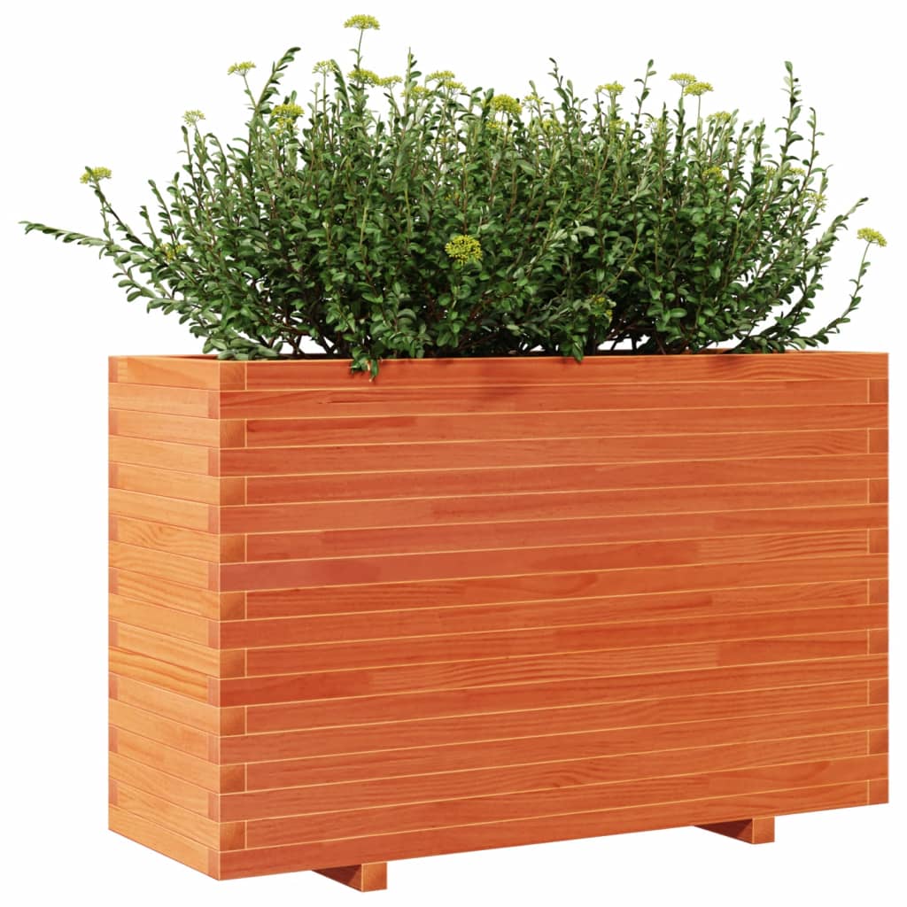 Sodo lovelis, vaško rudas, 110x40x72cm, pušies medienos masyvas Sodo lovelis, vaško rudas, 110x40x72cm, pušies medienos masyvas - Image 4