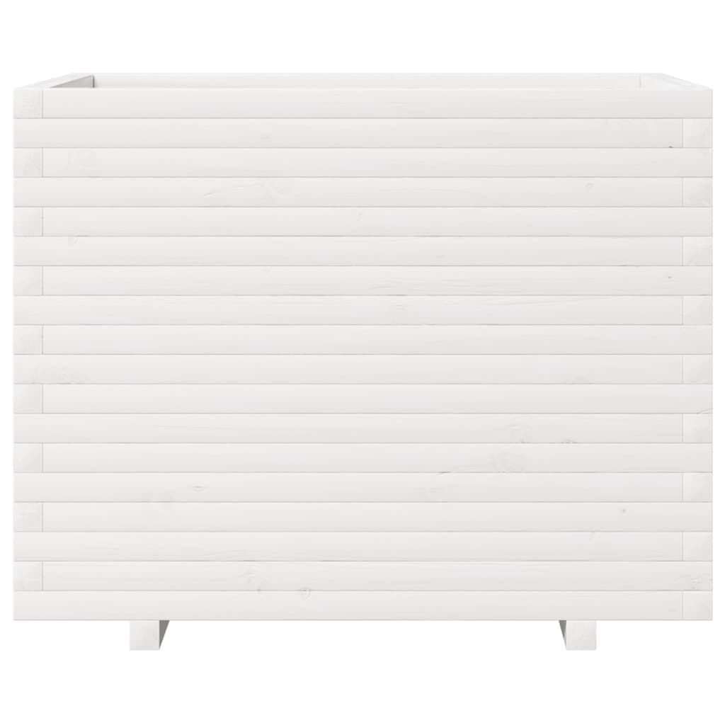 Sodo lovelis, baltas, 90x60x72cm, pušies medienos masyvas Sodo lovelis, baltas, 90x60x72cm, pušies medienos masyvas - Image 5