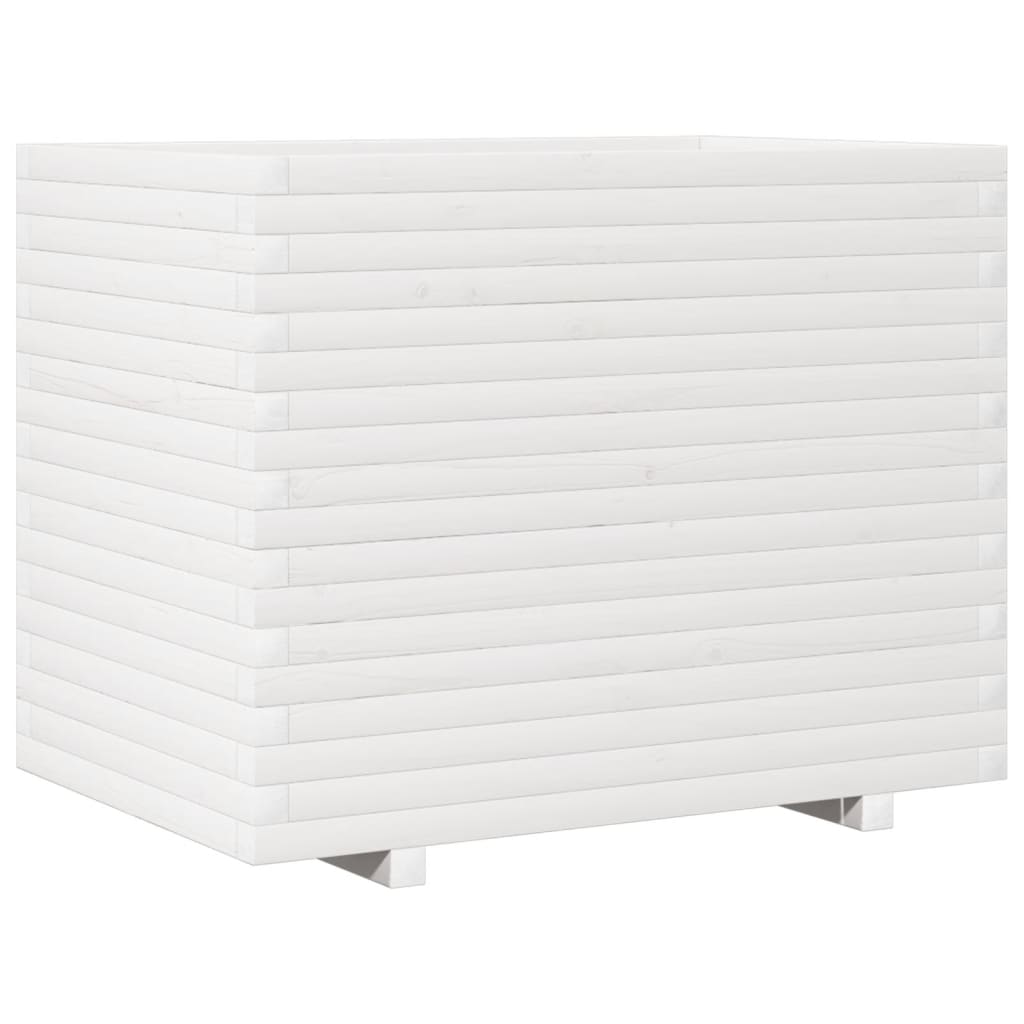 Sodo lovelis, baltas, 90x60x72cm, pušies medienos masyvas Sodo lovelis, baltas, 90x60x72cm, pušies medienos masyvas - Image 7