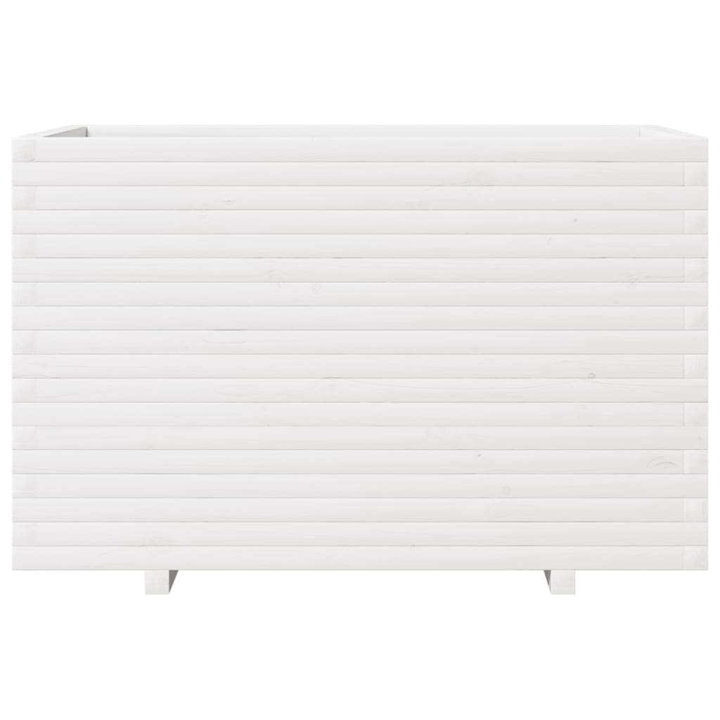 Sodo lovelis, baltas, 110x60x72cm, pušies medienos masyvas Sodo lovelis, baltas, 110x60x72cm, pušies medienos masyvas - Image 5