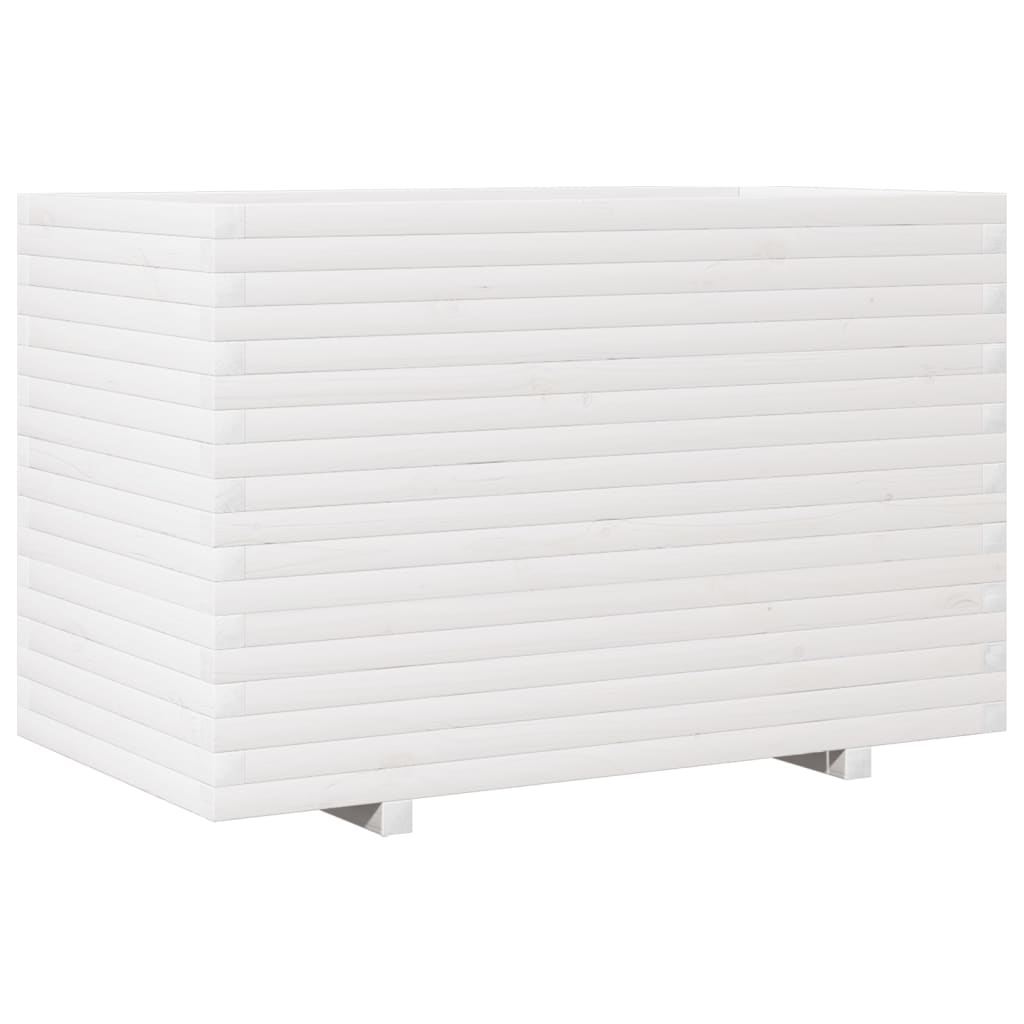 Sodo lovelis, baltas, 110x60x72cm, pušies medienos masyvas Sodo lovelis, baltas, 110x60x72cm, pušies medienos masyvas - Image 7