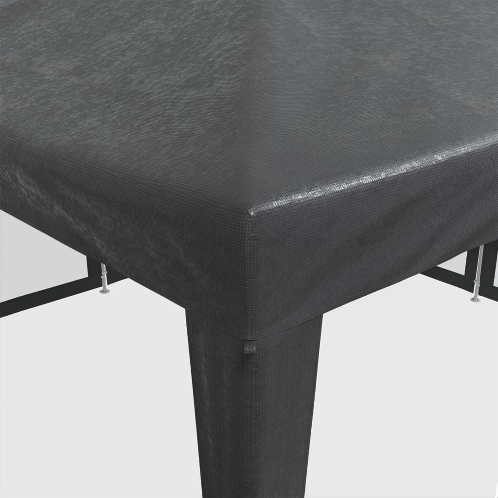 Proginė palapinė su 8 sienomis, antracito, 4x4m, HDPE Proginė palapinė su 8 sienomis, antracito, 4x4m, HDPE - Image 7