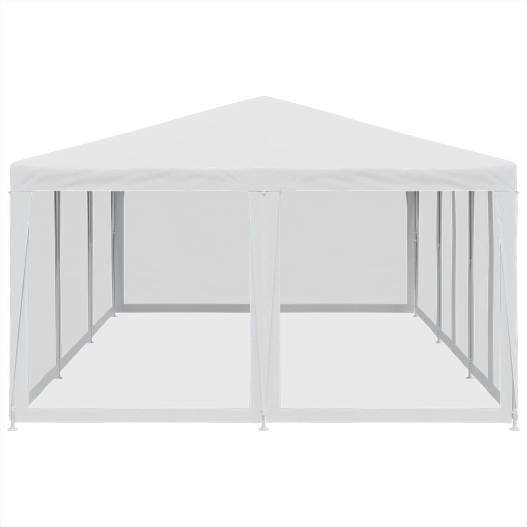 Proginė palapinė su 10 tinklinėmis sienomis, balta, 6x4m, HDPE Proginė palapinė su 10 tinklinėmis sienomis, balta, 6x4m, HDPE - Image 4