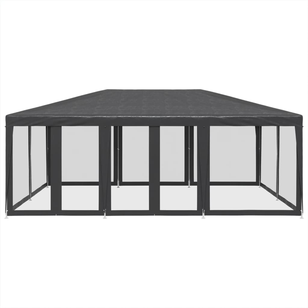 Proginė palapinė su 10 sienomis, antracito, 6x4m, HDPE Proginė palapinė su 10 sienomis, antracito, 6x4m, HDPE - Image 3