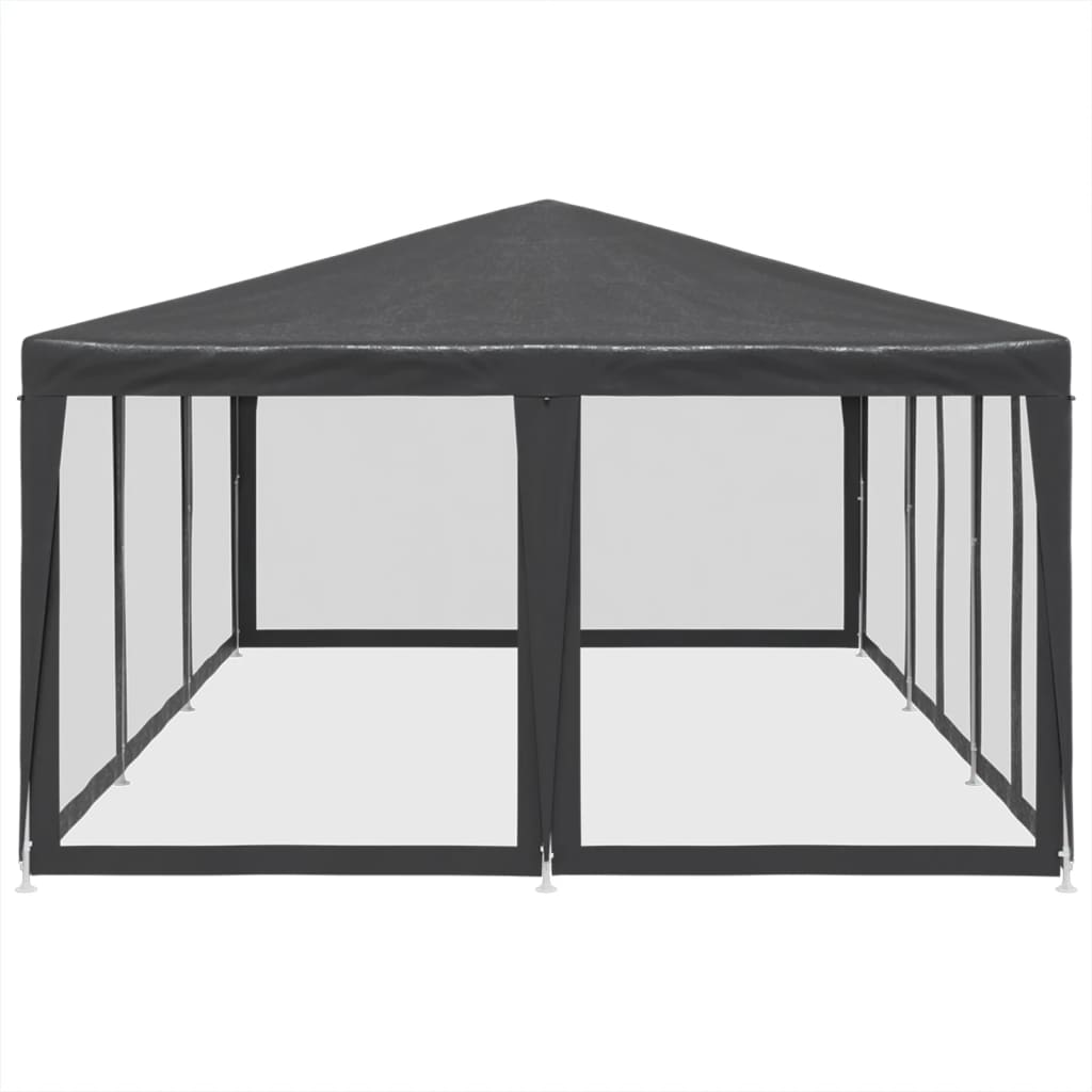 Proginė palapinė su 10 sienomis, antracito, 6x4m, HDPE Proginė palapinė su 10 sienomis, antracito, 6x4m, HDPE - Image 4