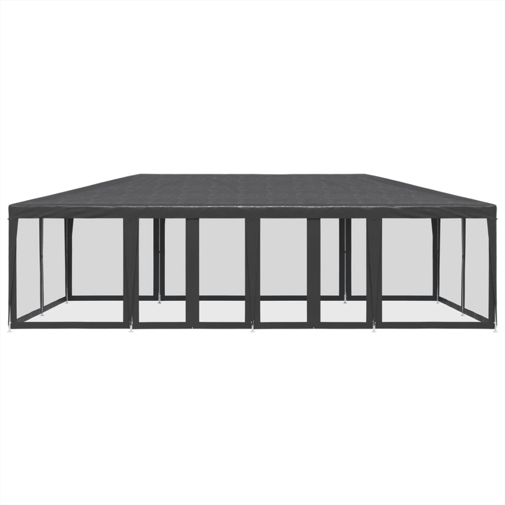 Proginė palapinė su 12 sienomis, antracito, 8x4m, HDPE Proginė palapinė su 12 sienomis, antracito, 8x4m, HDPE - Image 3