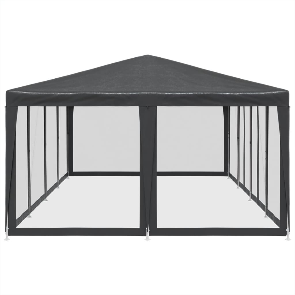 Proginė palapinė su 12 sienomis, antracito, 8x4m, HDPE Proginė palapinė su 12 sienomis, antracito, 8x4m, HDPE - Image 4