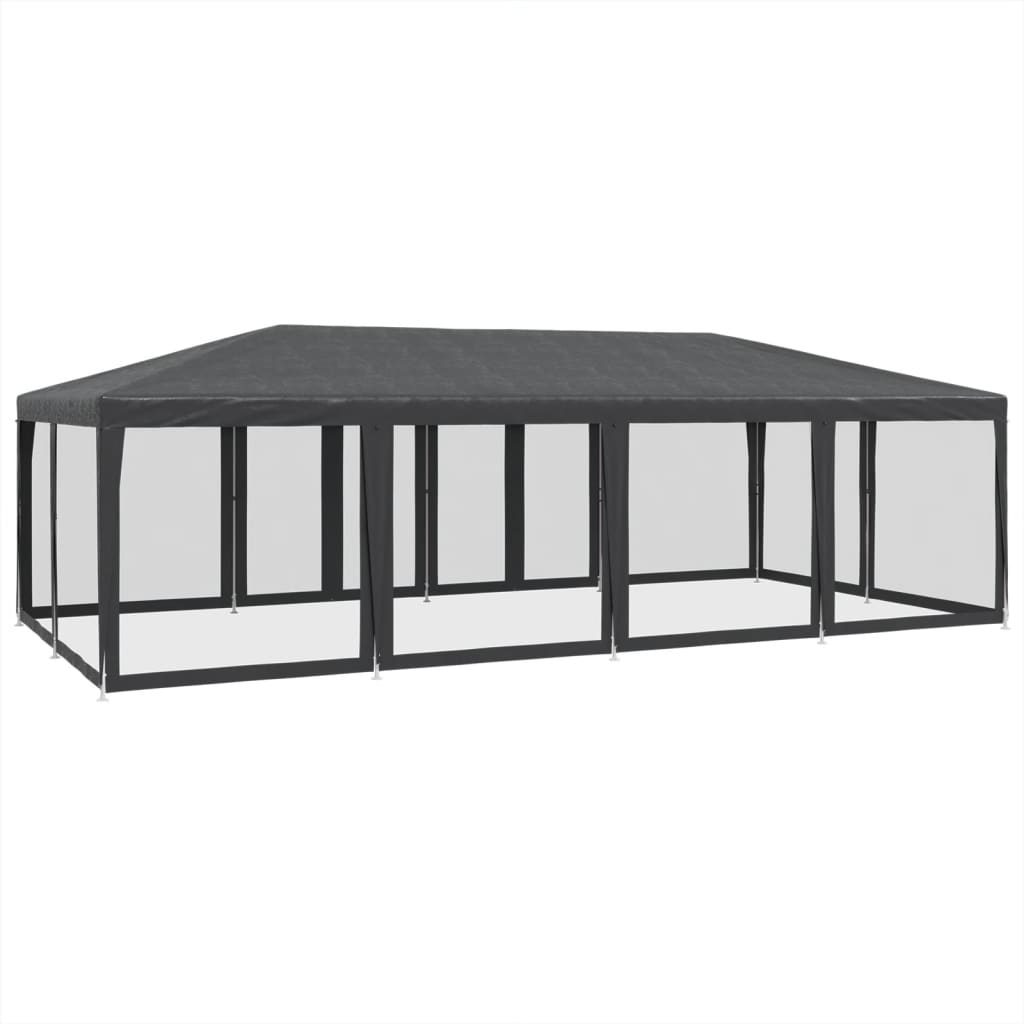 Proginė palapinė su 12 sienomis, antracito, 8x4m, HDPE Proginė palapinė su 12 sienomis, antracito, 8x4m, HDPE - Image 5