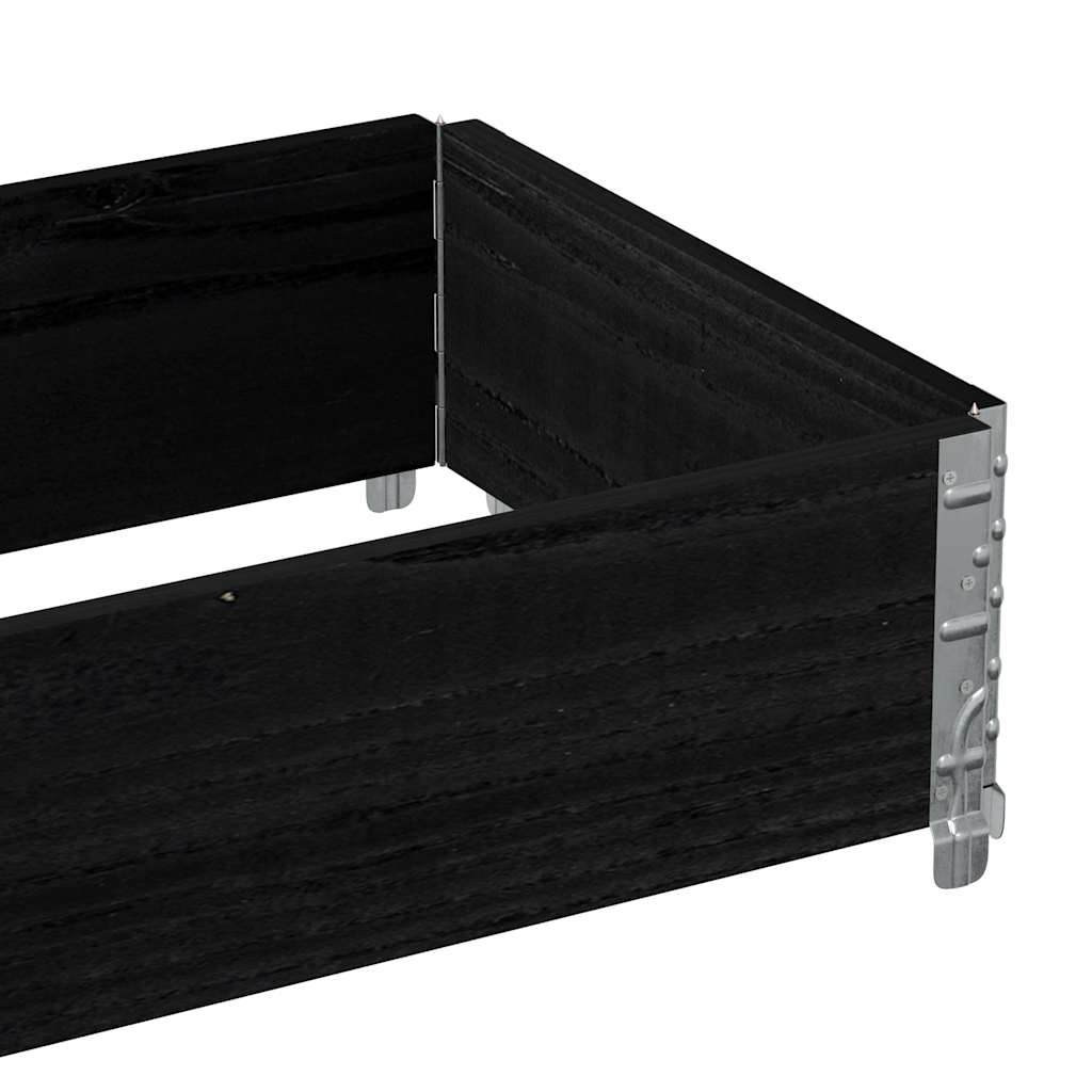 Sodo lovelis, juodas, 100x50cm, pušies medienos masyvas Sodo lovelis, juodas, 100x50cm, pušies medienos masyvas - Image 7